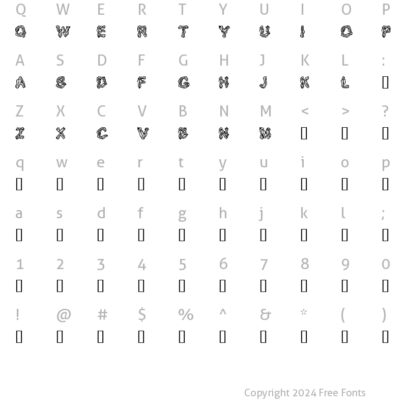 Character Map of Longmuire Regular