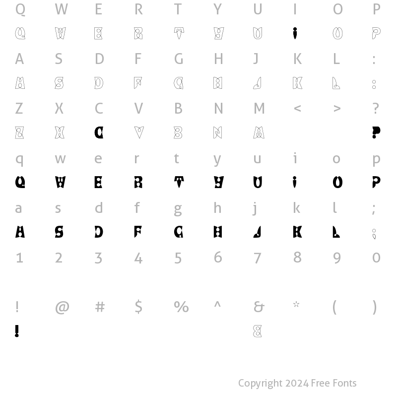 Character Map of LoopDeLoop Regular