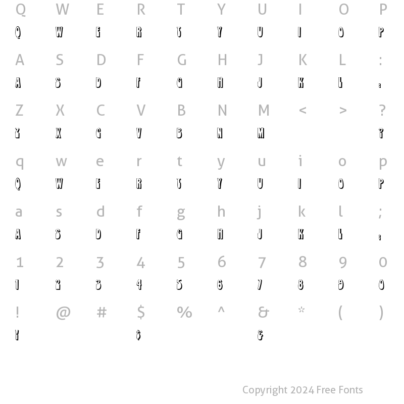 Character Map of LopplerDisplay Regular