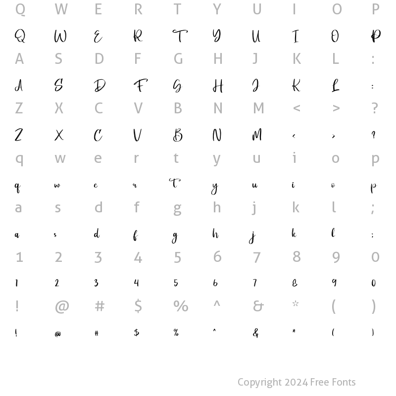 Character Map of LosDoel Regular