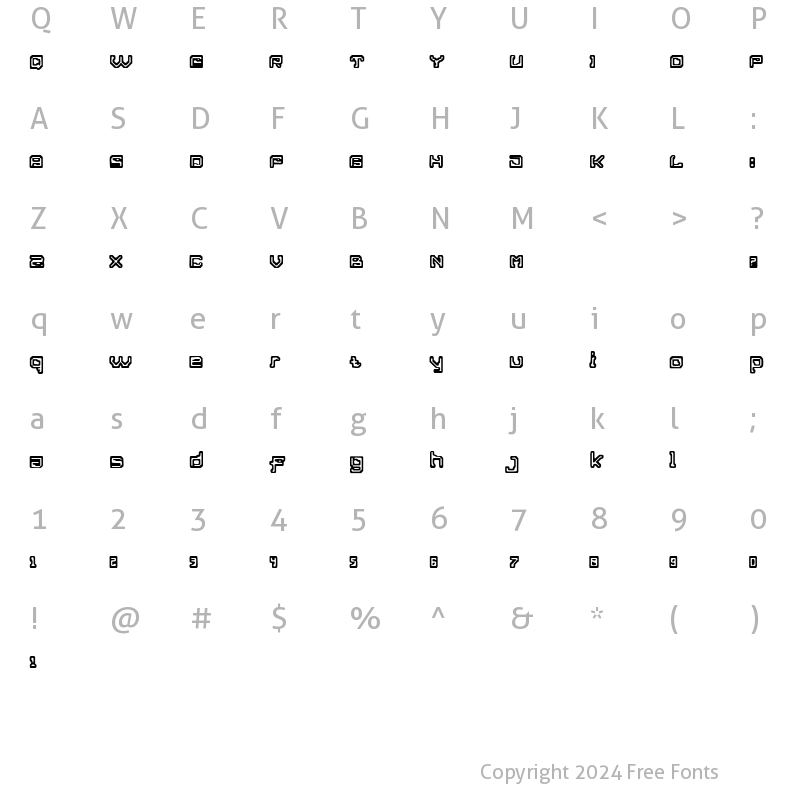 Character Map of Lost passenger 5.0 Regular