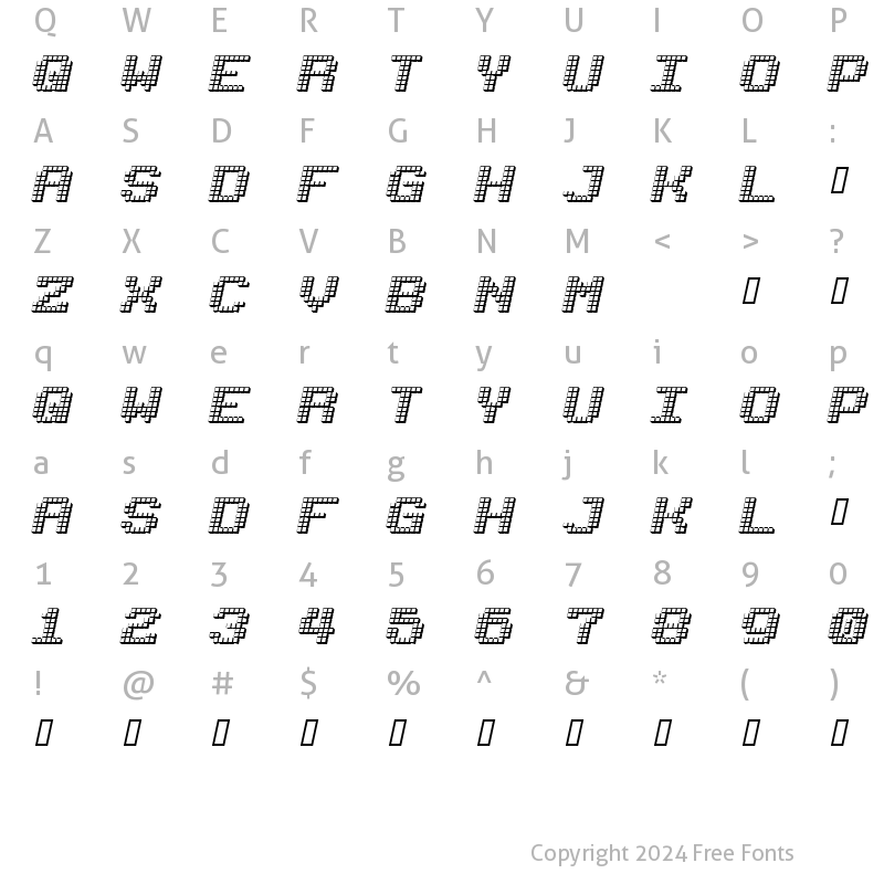 Character Map of LotsOfDotz Regular