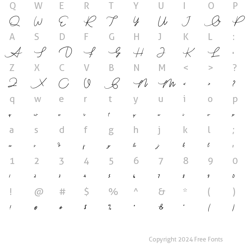 Character Map of Louis Robert Regular