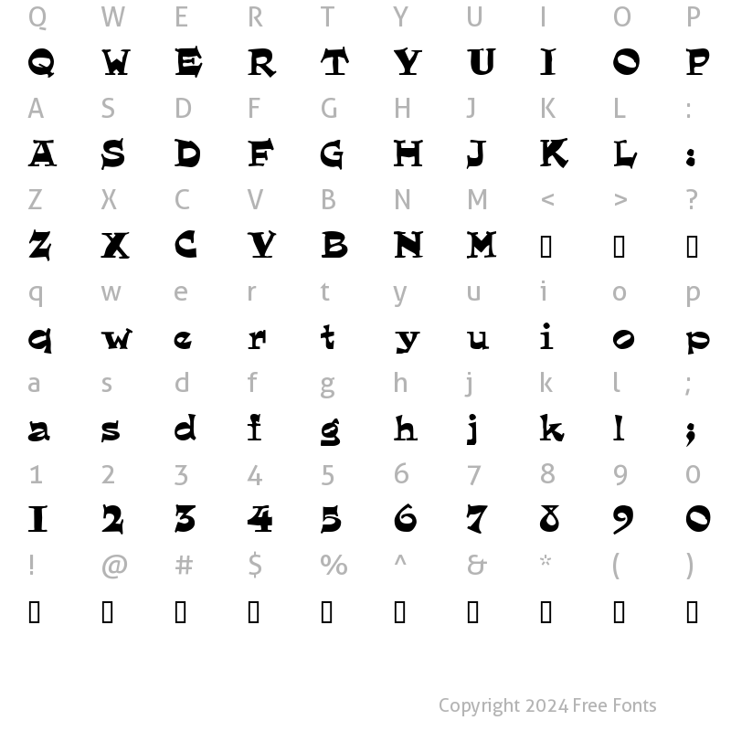 Character Map of Lounger Regular