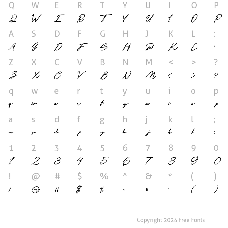 Character Map of Lousitone Bold