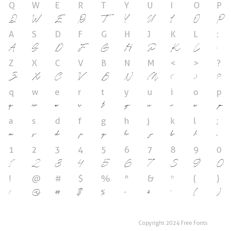 Character Map of Lousitone Regular