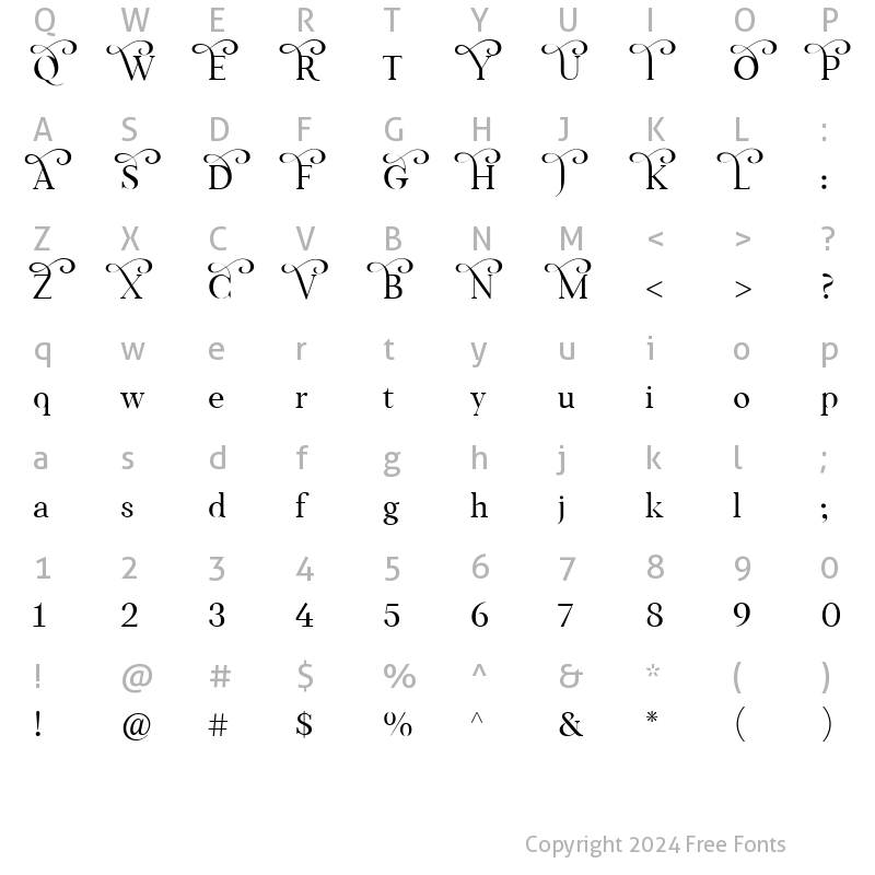 Character Map of Love Moon STD Alt 04