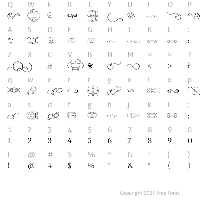 Character Map of Love Moon STD Ornaments