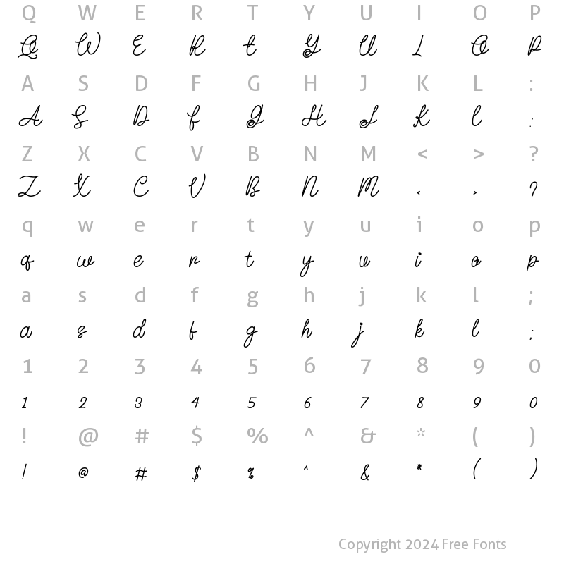 Character Map of Love String Regular