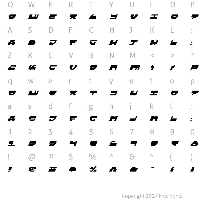 Character Map of Loveladies Italic Italic