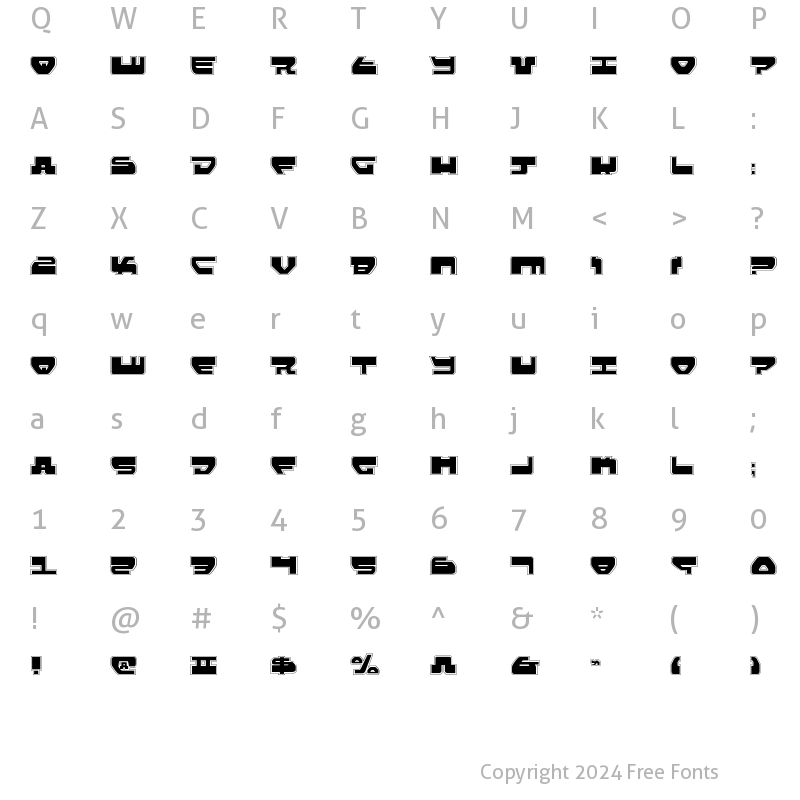 Character Map of Loveladies Pro Pro