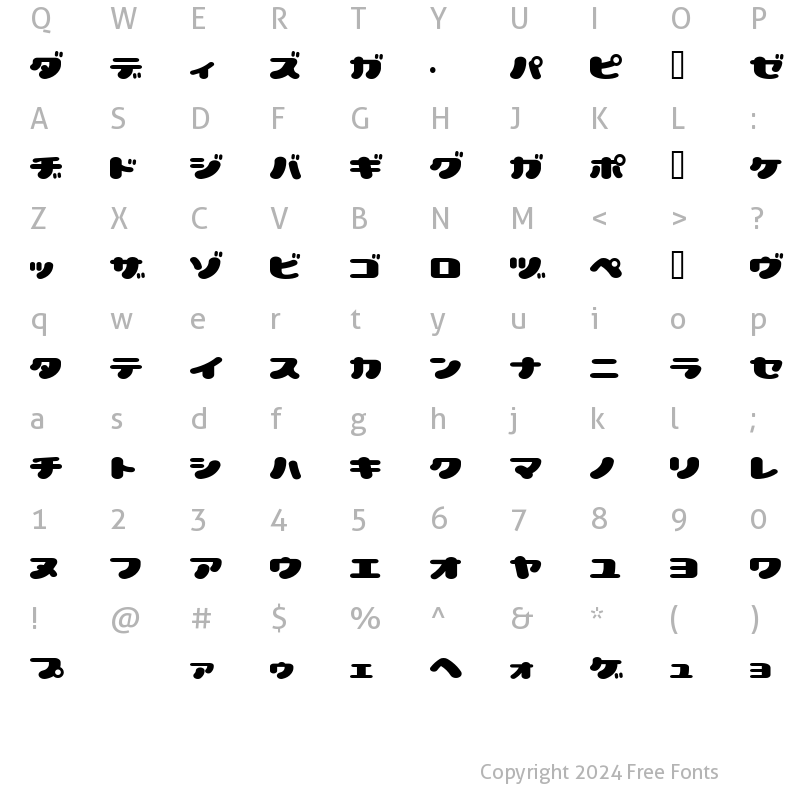 Character Map of LovelyCapsules Regular