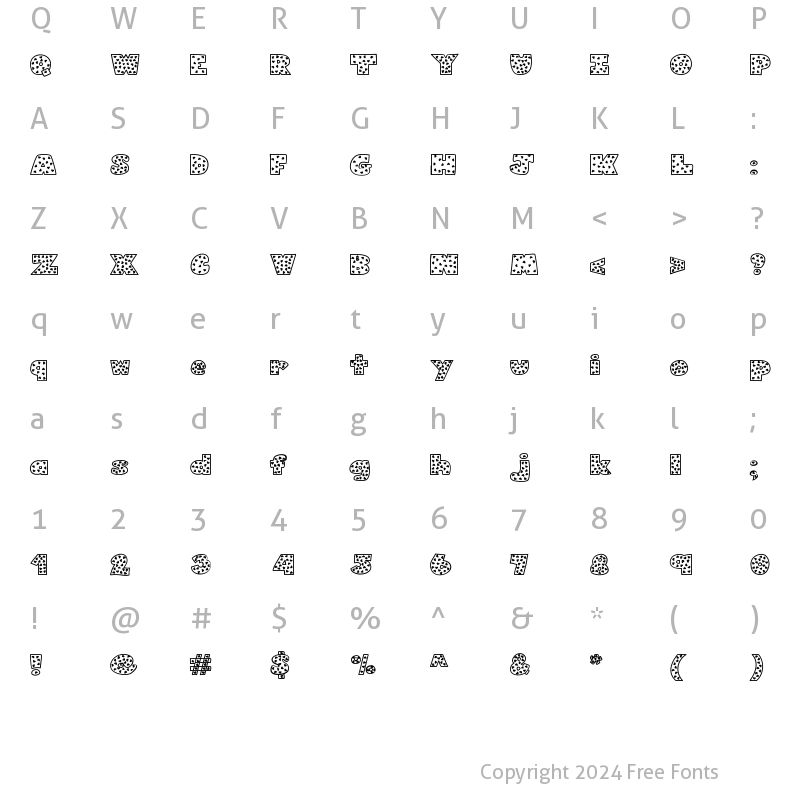 Character Map of LovelyChubbily Medium