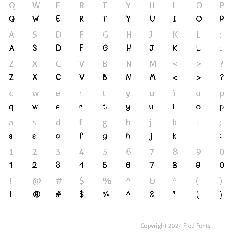 Character Map of Lovelys Medium