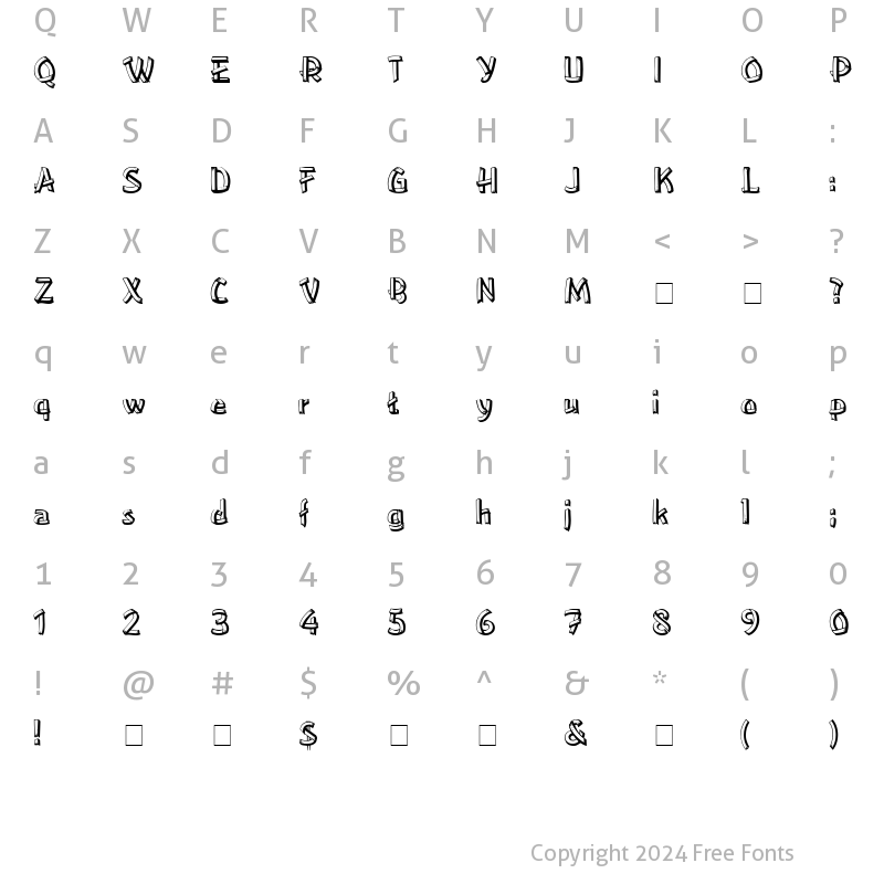 Character Map of LowerEastSide Normal