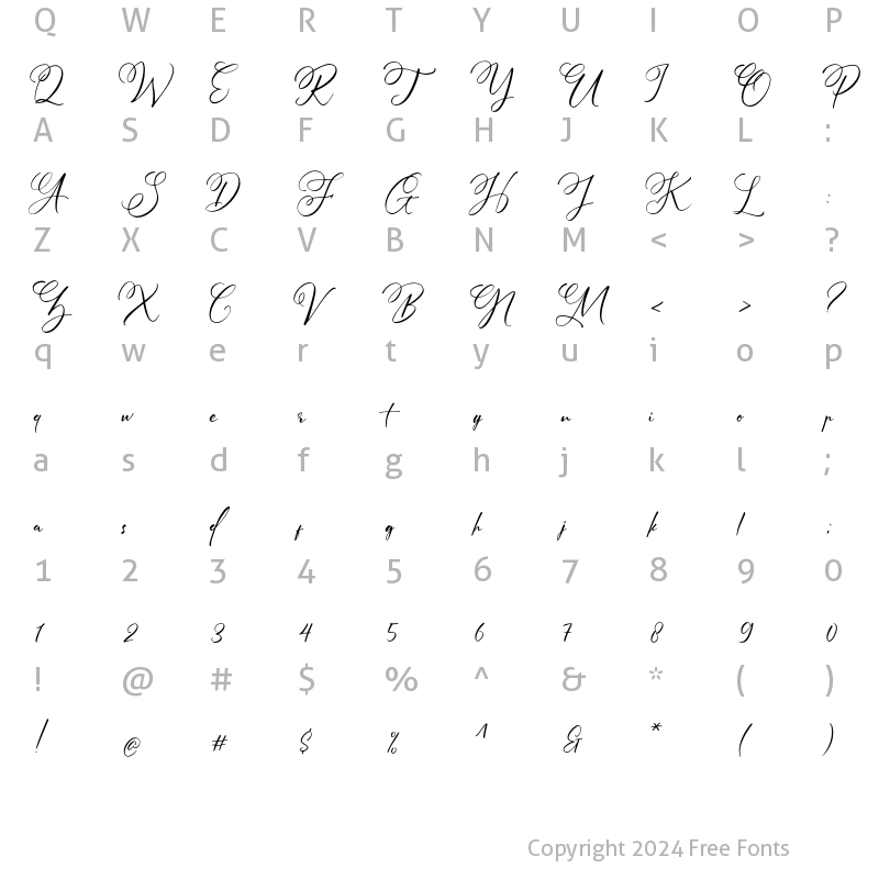 Character Map of Lowly Bunny Regular