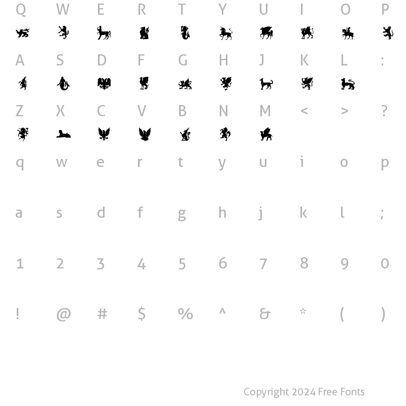 Character Map of lpmyth Regular