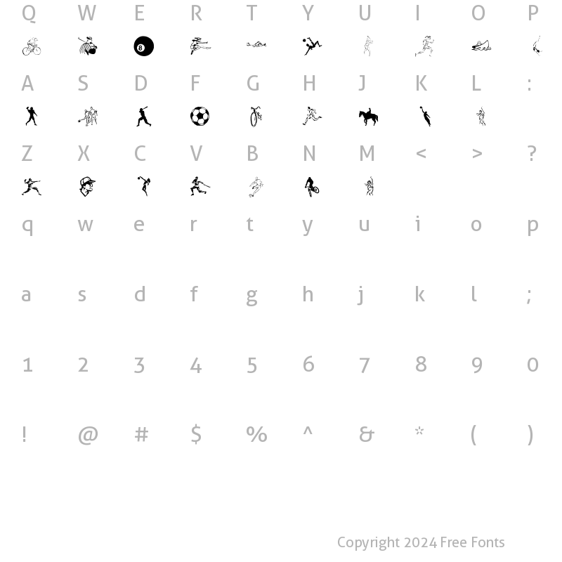 Character Map of lpsports2 Regular