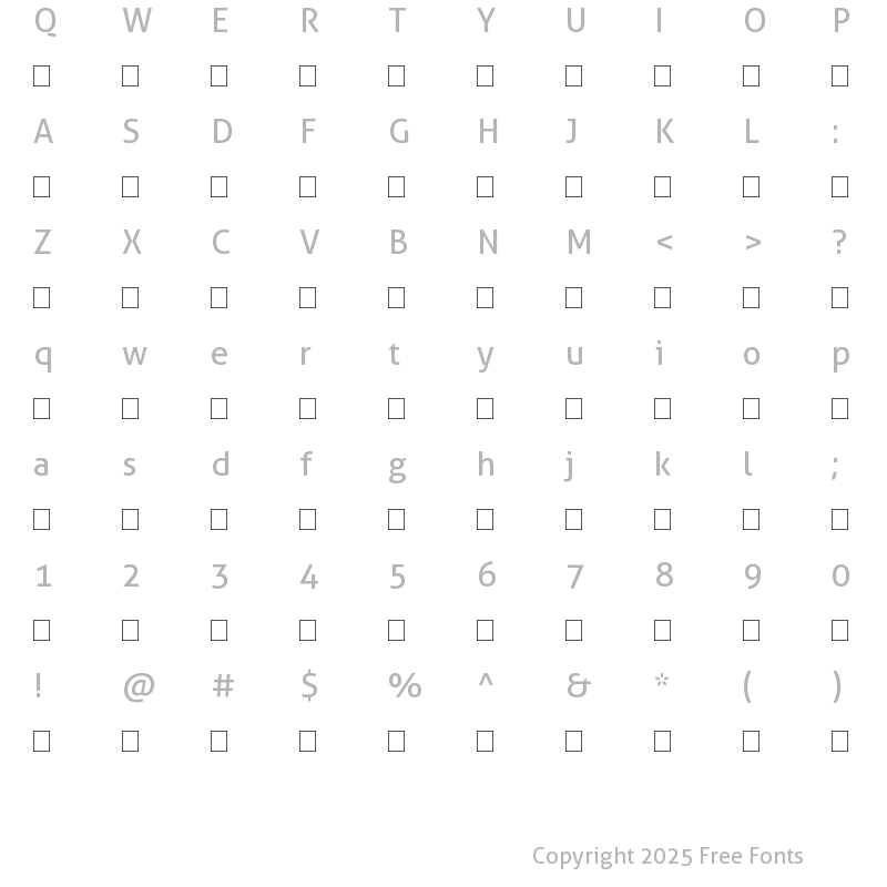 Character Map of LSLines1 Regular