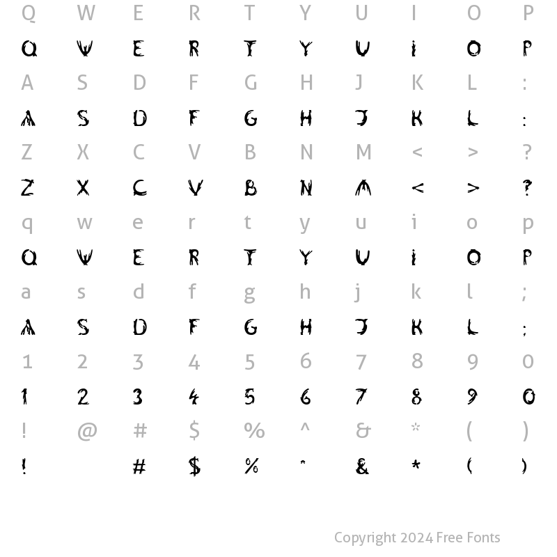 Character Map of LTAlgologfont Regular