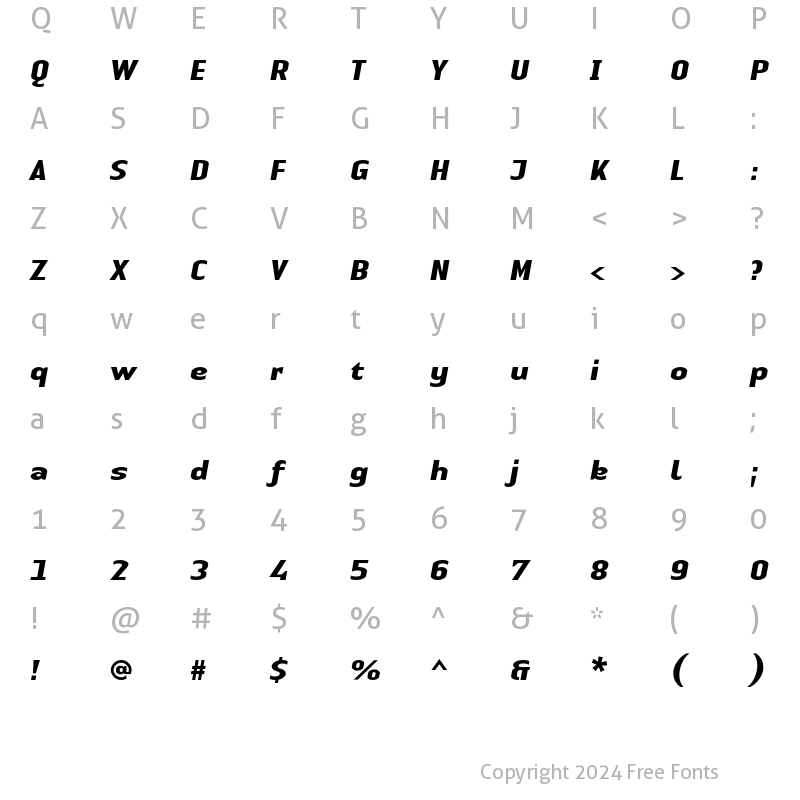 Character Map of LTAuthenticSans Regular