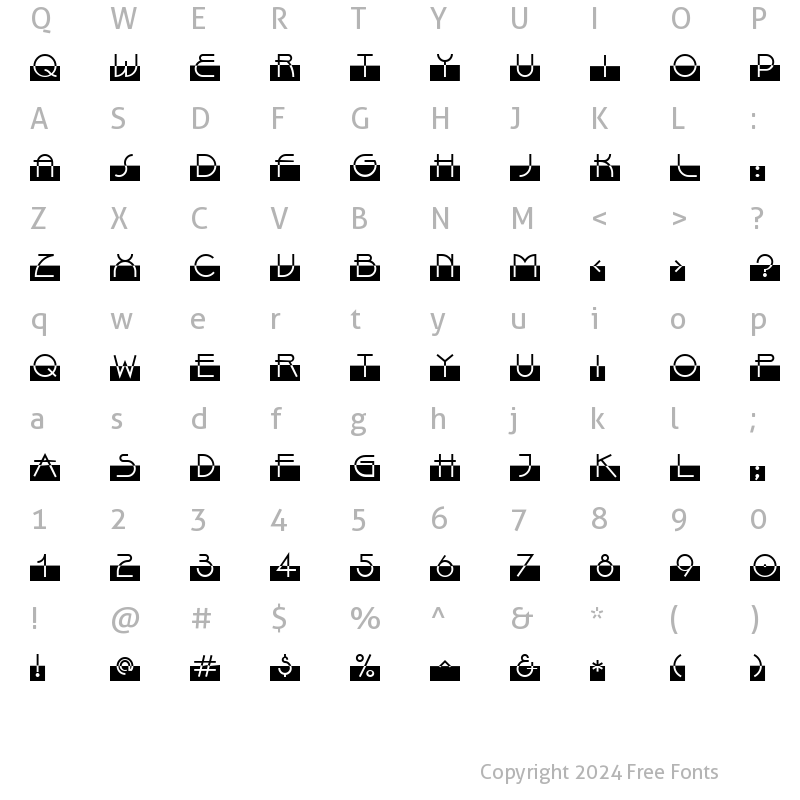 Character Map of LTBix Regular