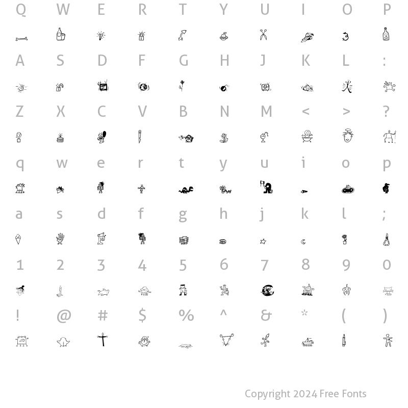 Character Map of LTCaciocavallo Regular