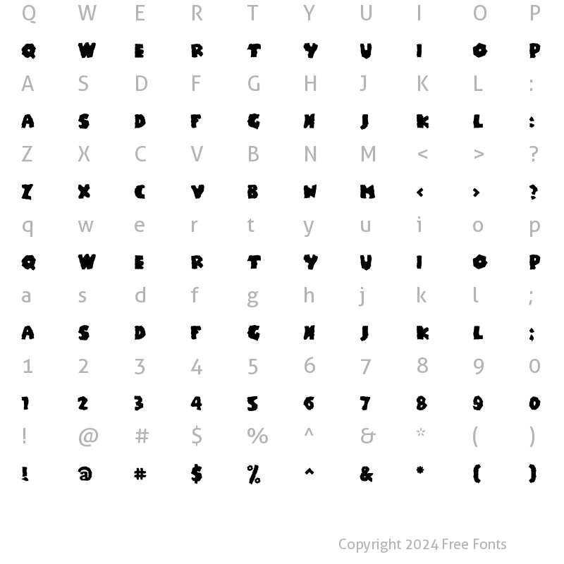 Character Map of LTCerny Regular