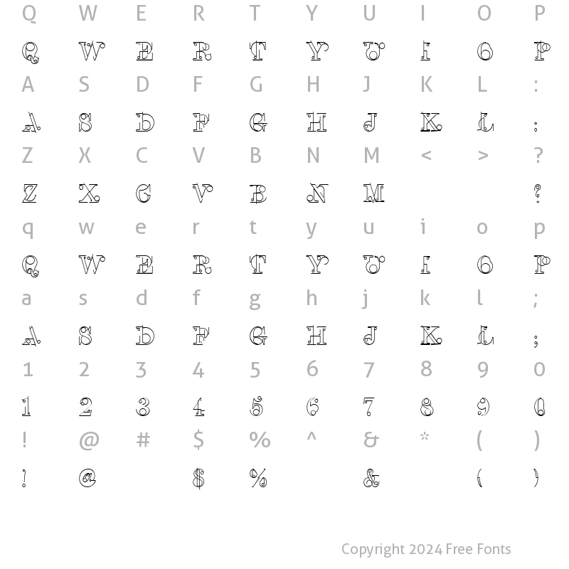 Character Map of LTClascon Bold