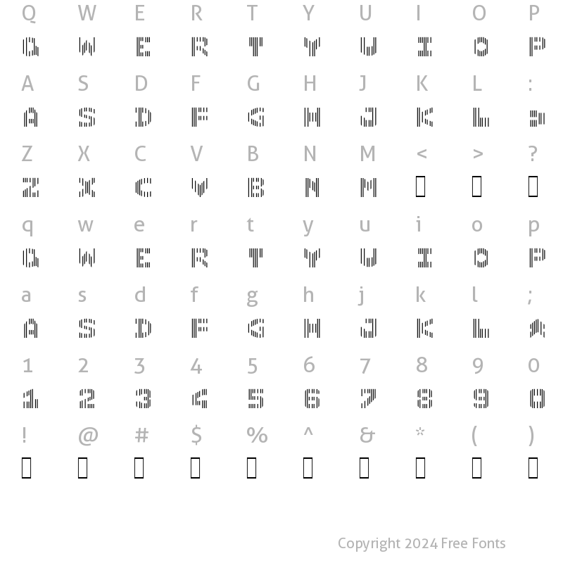 Character Map of LTCmc Seven Normal