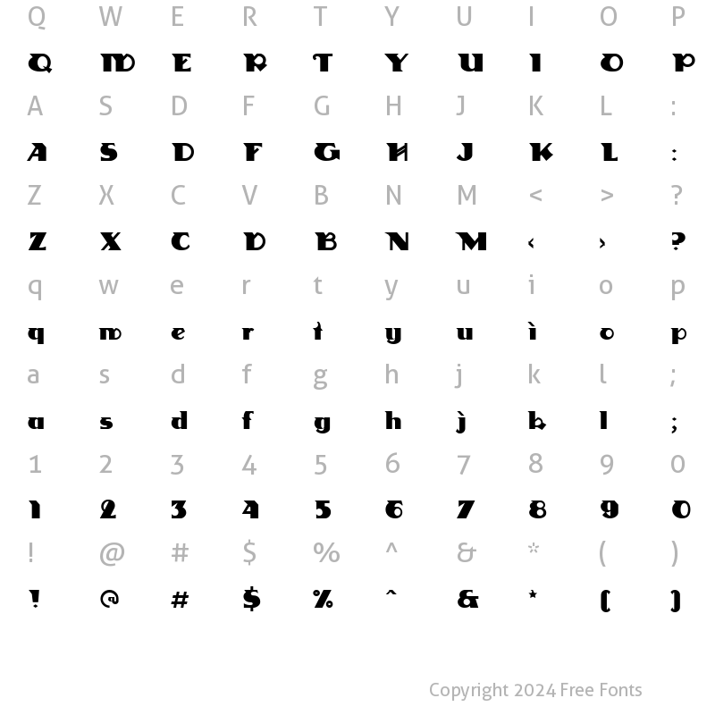 Character Map of LTDharma Regular