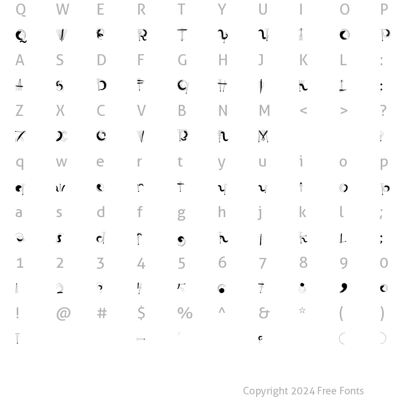 Character Map of LTFreshEwka Hot Regular