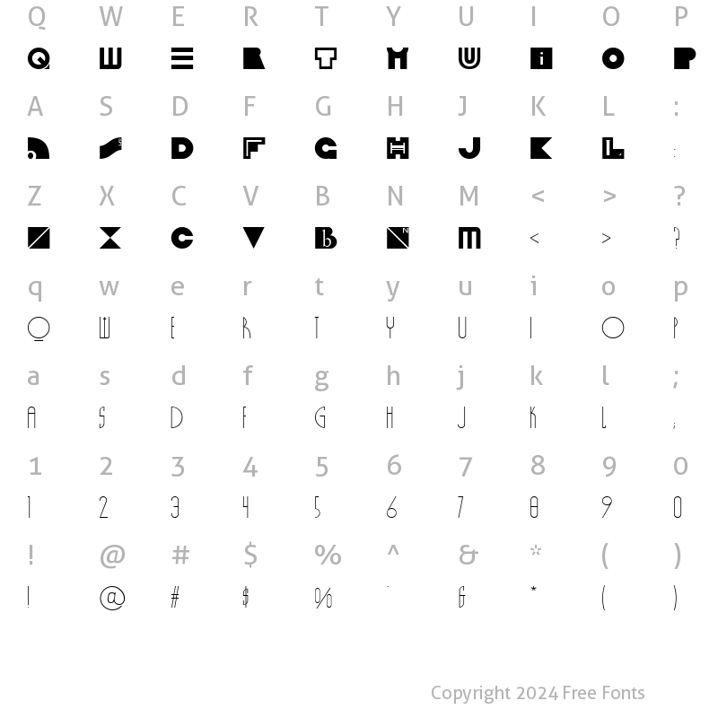 Character Map of LTFunnyBones One One