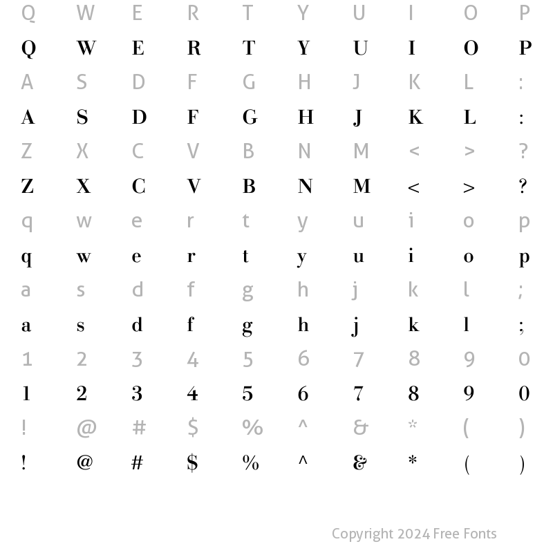 Character Map of LTGianotten Medium Regular