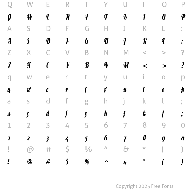 Character Map of LTGneisenauette LightAlt Bold