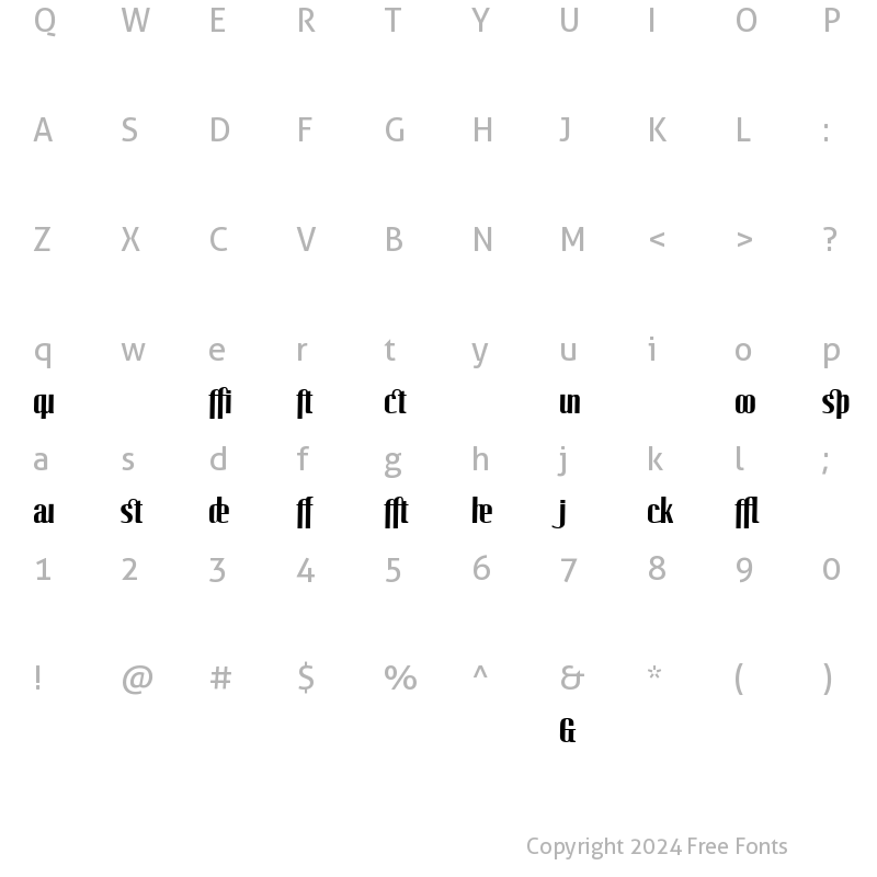 Character Map of LTOctane Addition Bold