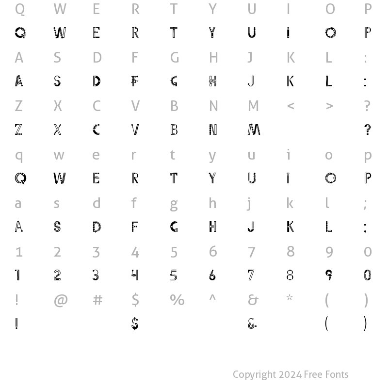 Character Map of LTPartyTime Regular