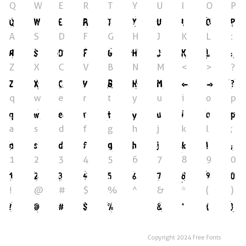 Character Map of LTRussischBrot EatOne Regular