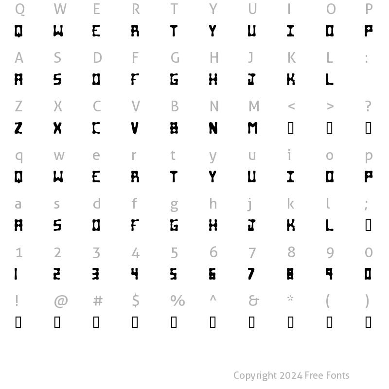 Character Map of Lumpie Regular