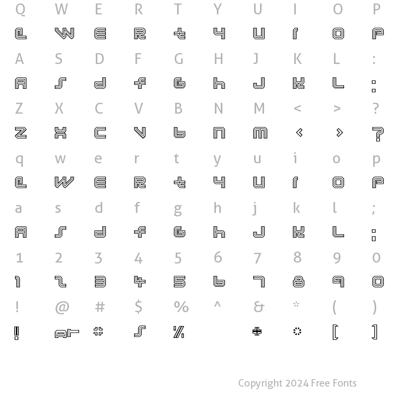 Character Map of Lunasol Aurora Regular