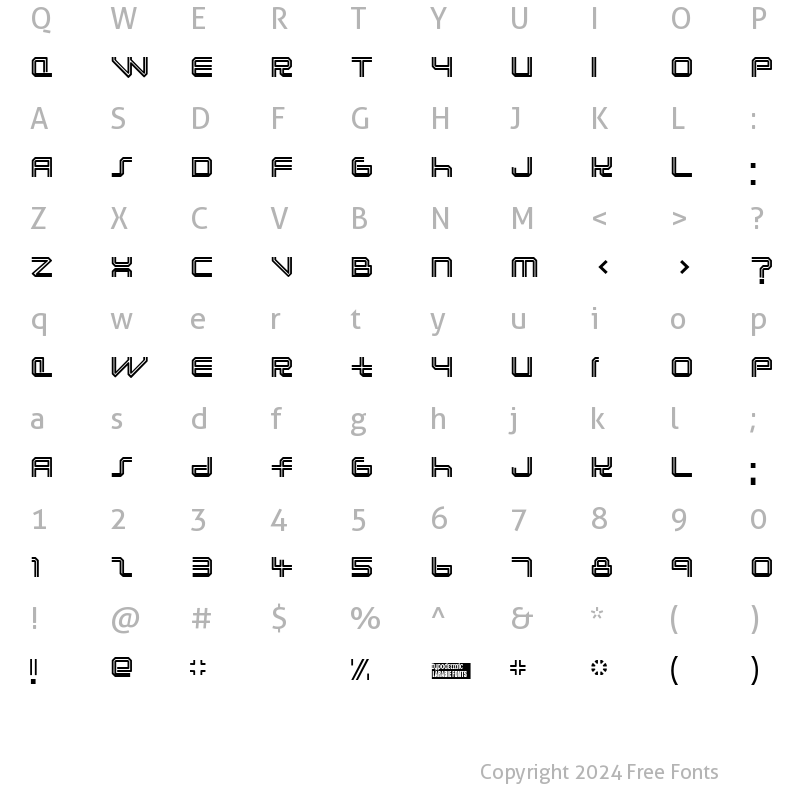 Character Map of Lunasol Regular