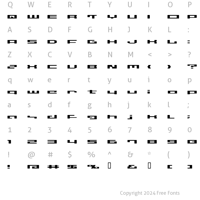 Character Map of LVDC Disco02 Regular