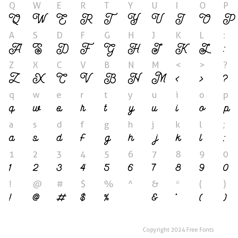 Character Map of Lyonade Regular