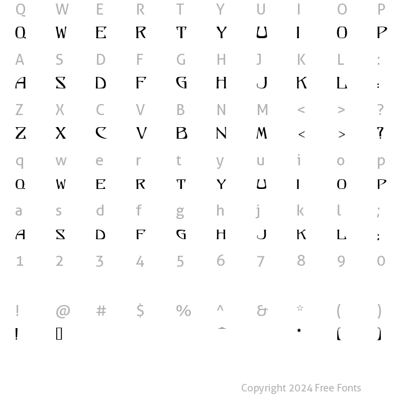 Character Map of Lysander? Regular