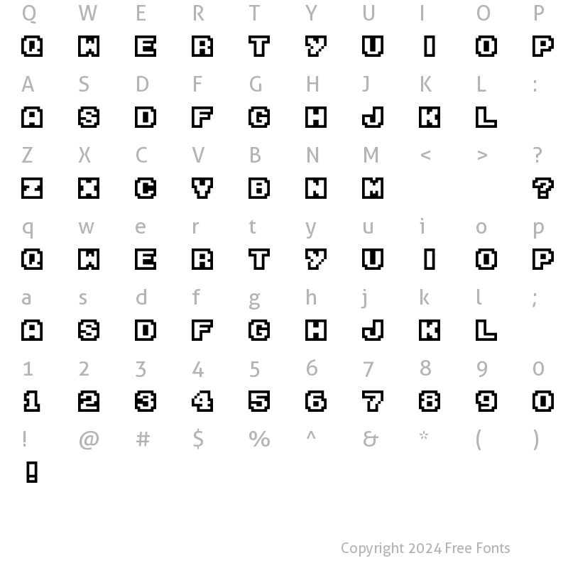 Character Map of M04_FATAL FURY Regular