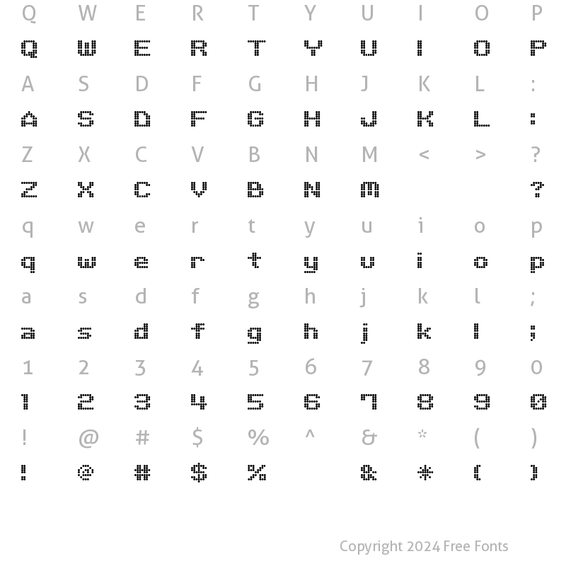 Character Map of M06_QUADRA Regular