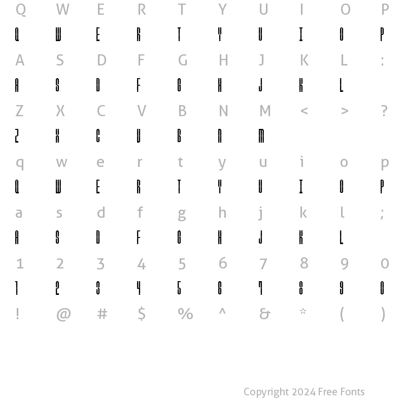 Character Map of M13_SCAD DESTROYER Regular