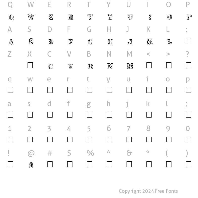 Character Map of MAC MARINES! Normal