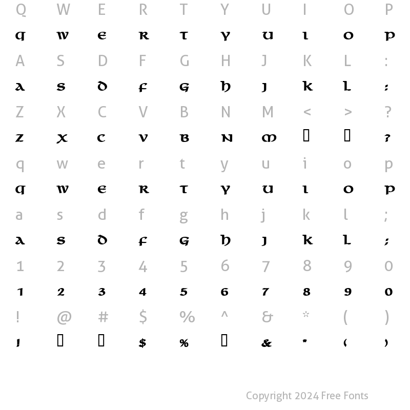 Character Map of MacedonCapsSSK Bold