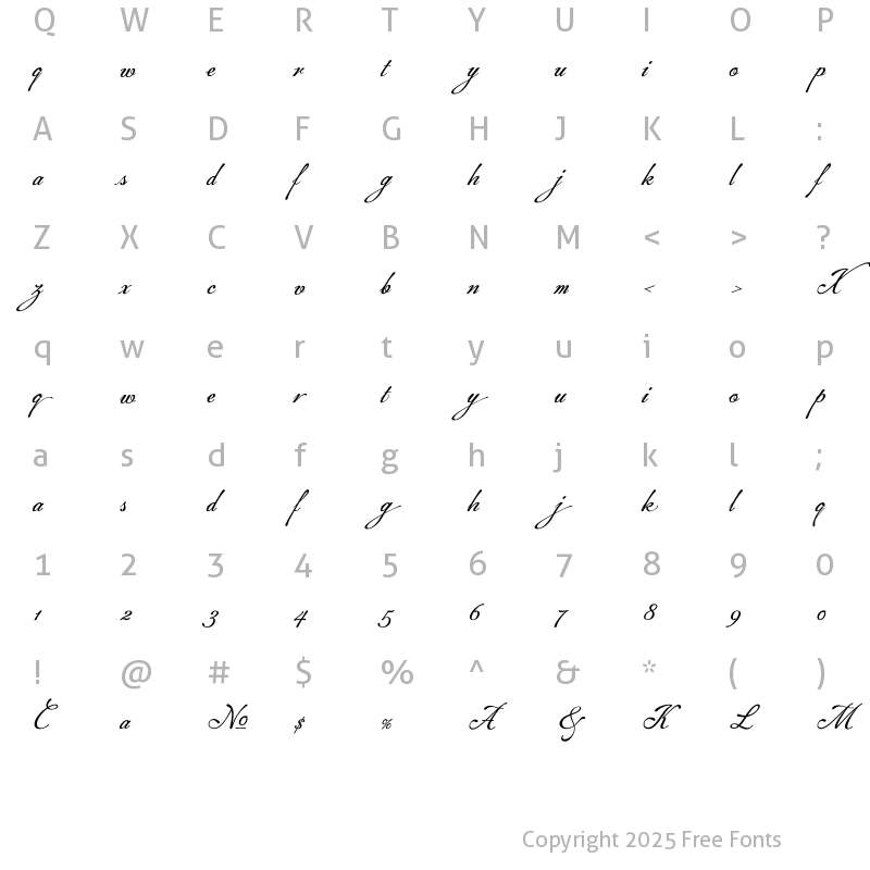 Character Map of Machia Xtra One Regular